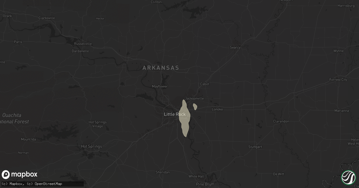 Hail map in Sherwood, AR on June 9, 2021