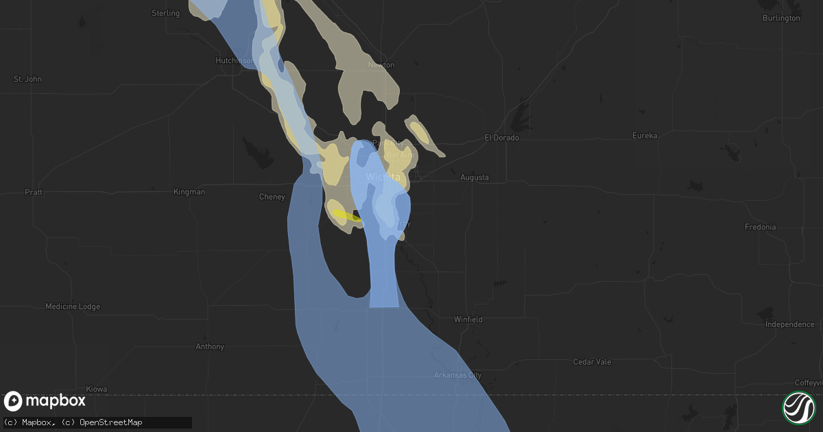 Hail map in Derby, KS on June 9, 2022