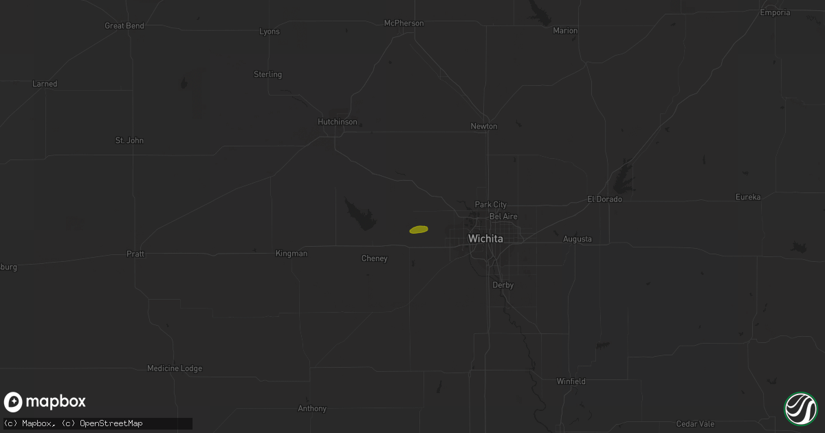 Hail map in Andale, KS on June 9, 2023