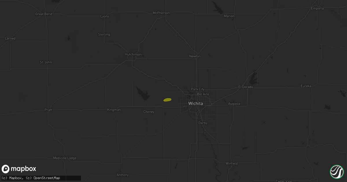 Hail map in Colwich, KS on June 9, 2023