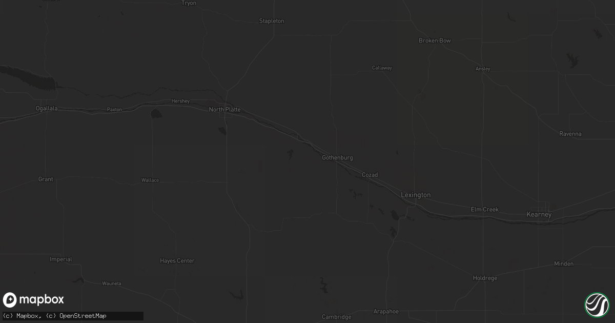 Hail map in Ericson, NE on June 9, 2023