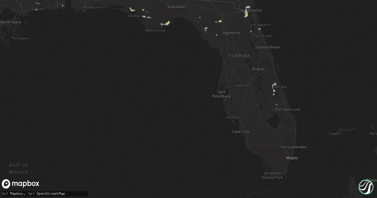 Hail map in Florida on June 9, 2023