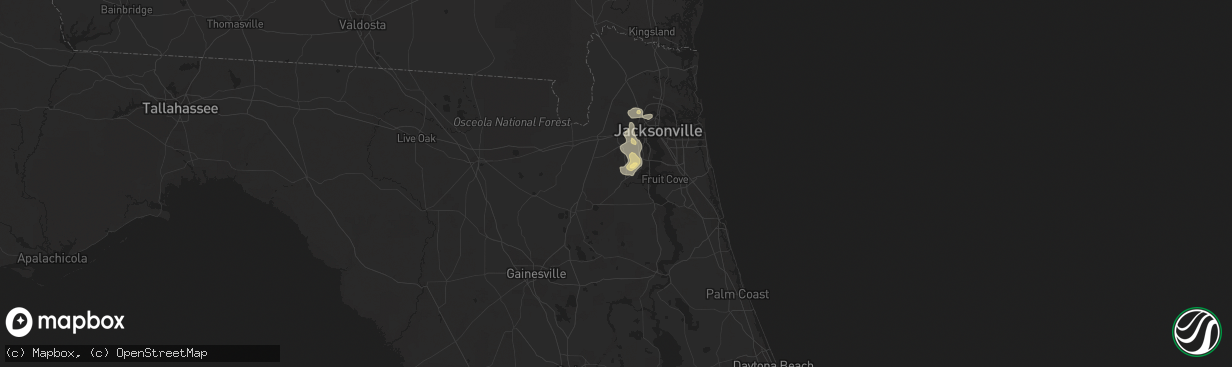 Hail map in Middleburg, FL on June 9, 2023