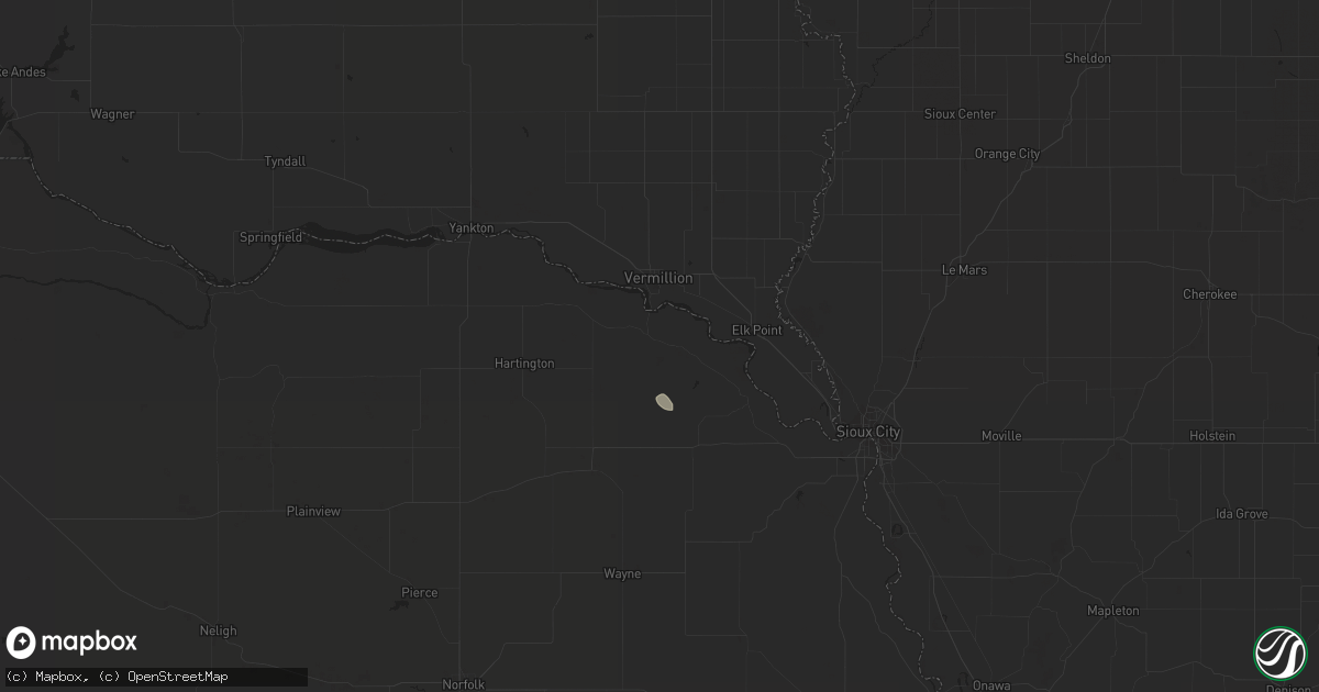 Hail map in Newcastle, NE on June 9, 2023