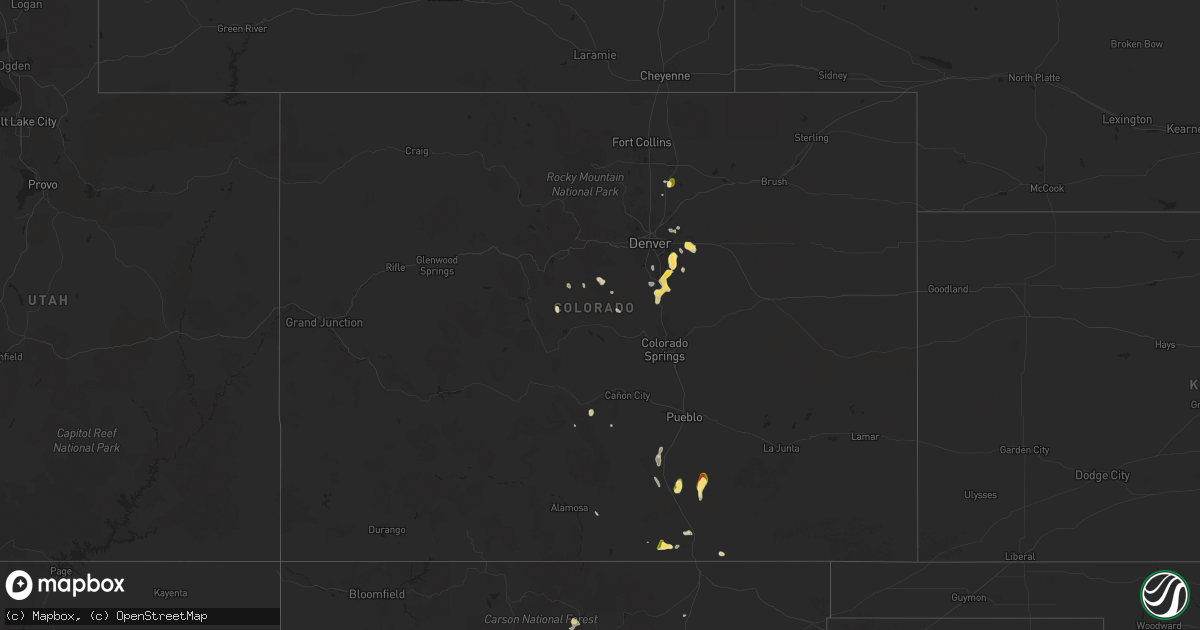 Hail map in Colorado on June 9, 2024