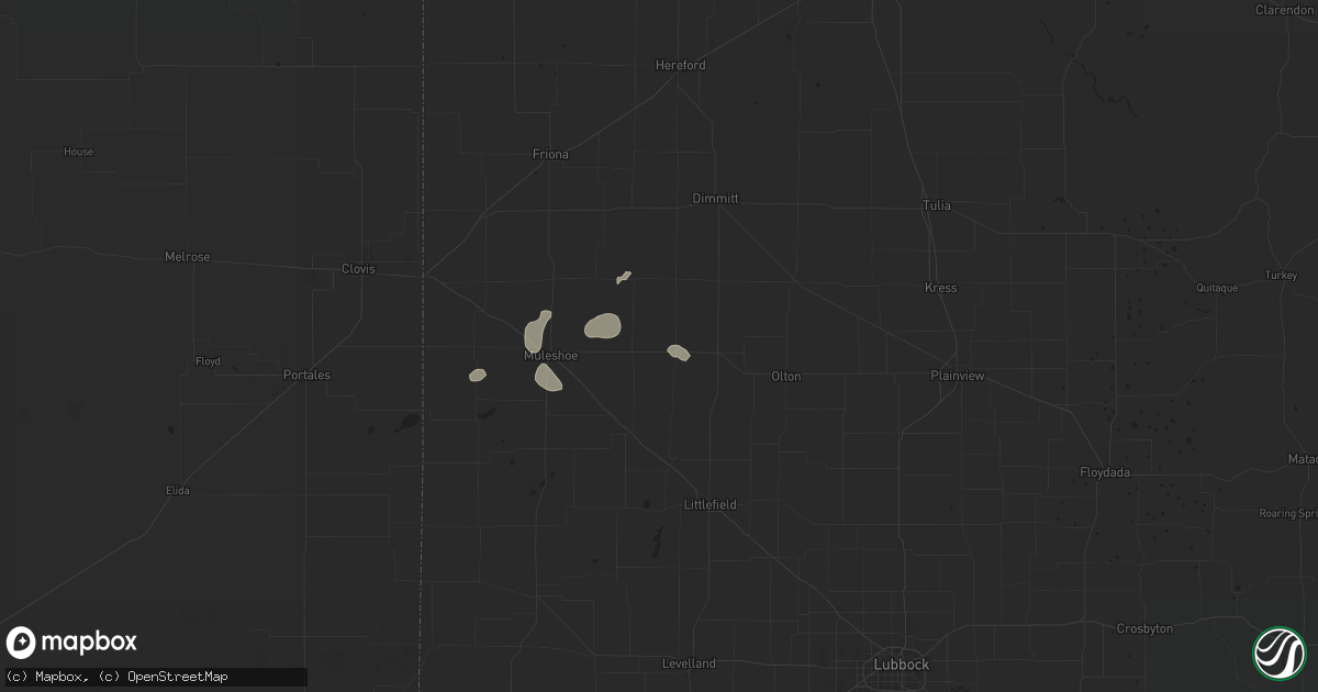 Hail map in Earth, TX on June 9, 2024