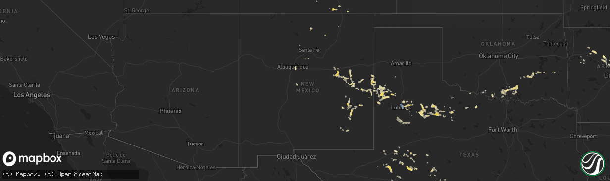 Hail map in New Mexico on June 9, 2024