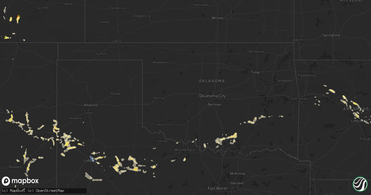 Hail map in Oklahoma on June 9, 2024