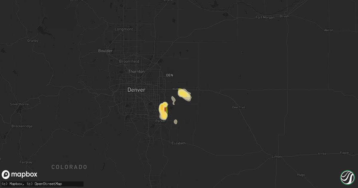 Hail map in Watkins, CO on June 9, 2024