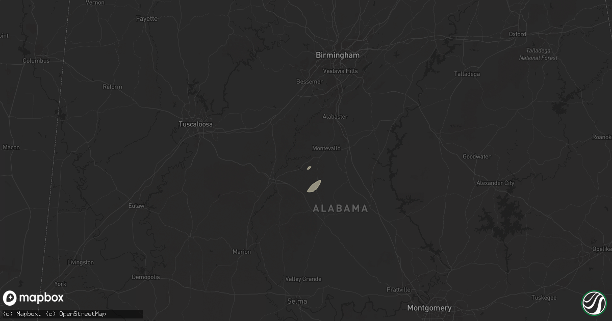 Hail map in Brierfield, AL on June 9, 2025