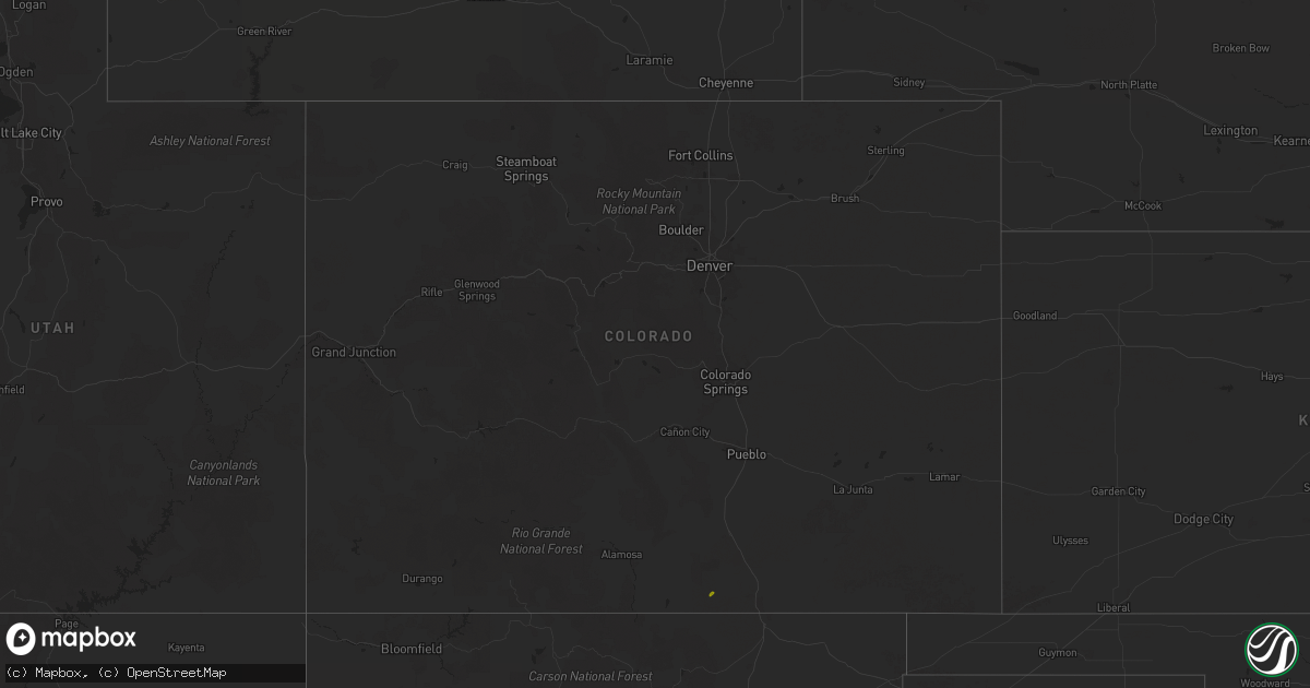 Hail map in Colorado on June 9, 2025