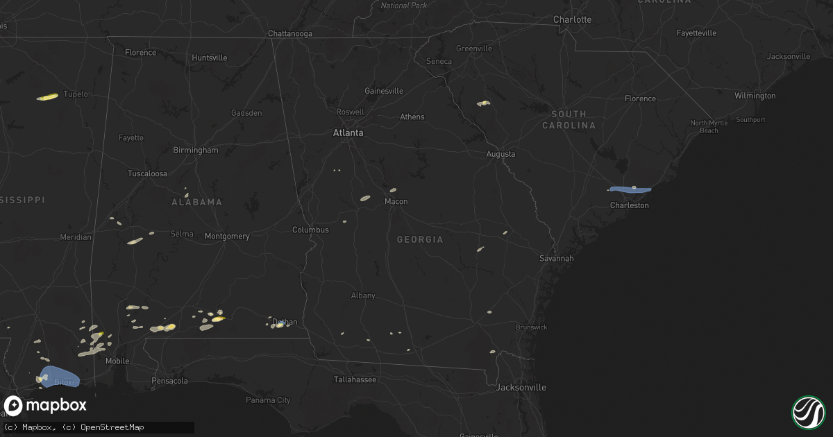 Hail map in Georgia on June 9, 2025