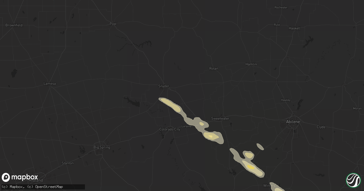 Hail map in Hermleigh, TX on June 9, 2025