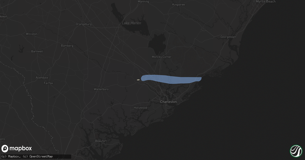Hail map in Ladson, SC on June 9, 2025