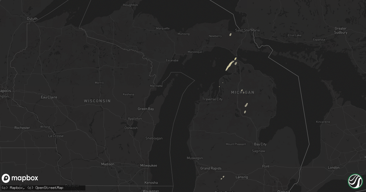 Hail map in Michigan on June 9, 2025
