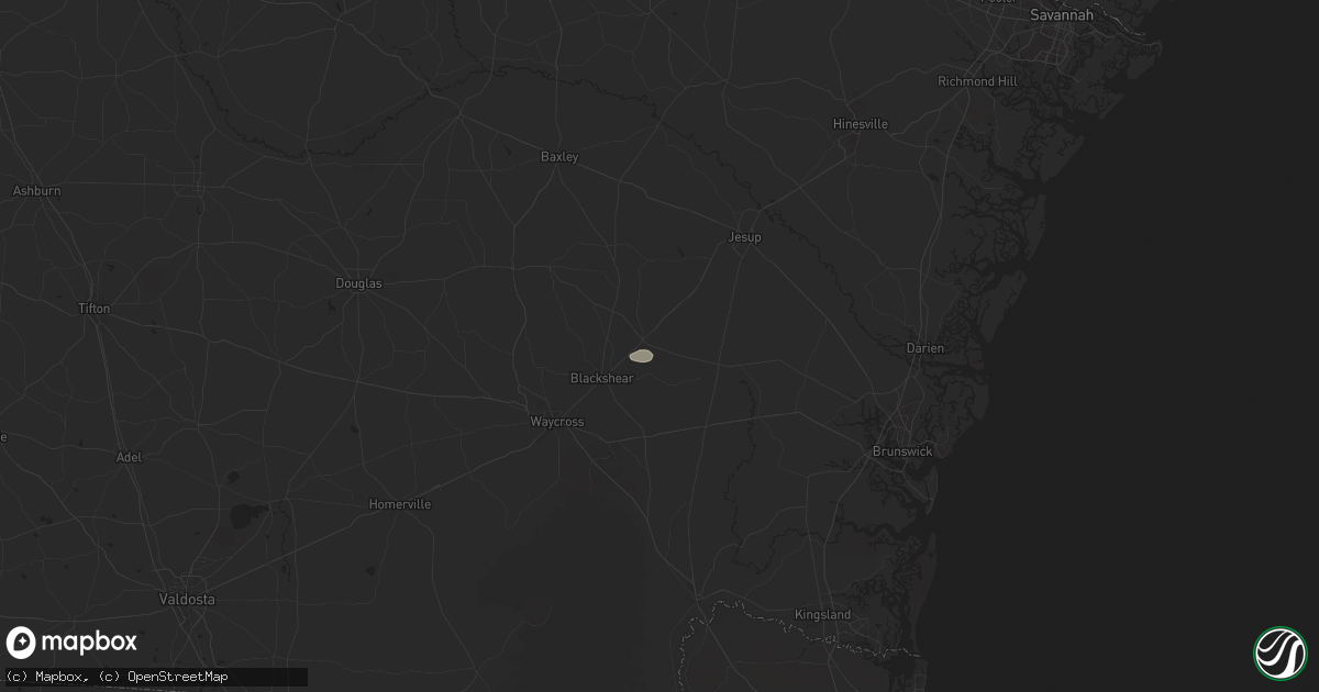 Hail map in Patterson, GA on June 9, 2025