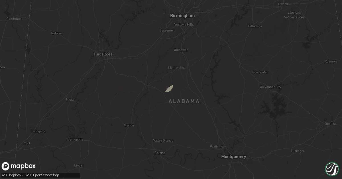 Hail map in Randolph, AL on June 9, 2025
