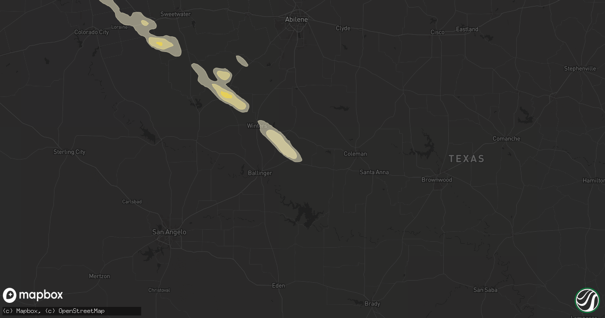 Hail map in Talpa, TX on June 9, 2025