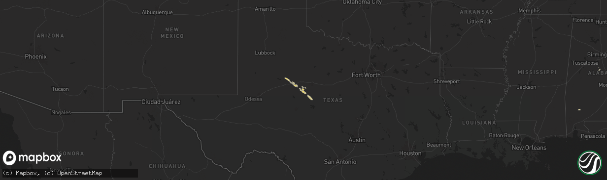 Hail map on June 9, 2025