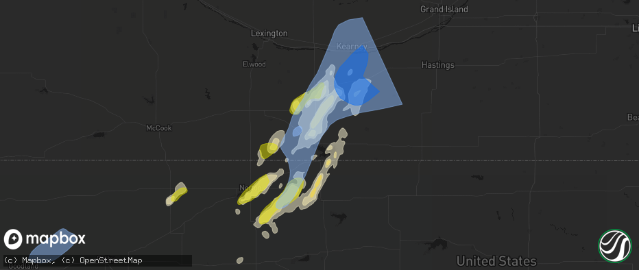 Hail map in Alma, NE on June 9, 2026