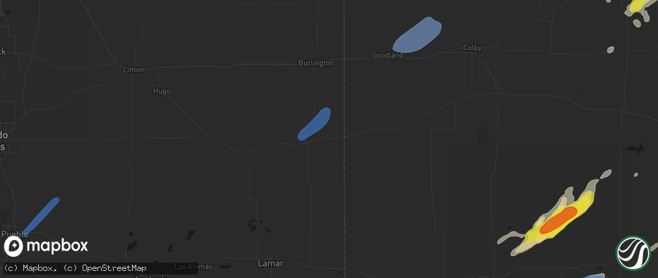 Hail map in Arapahoe, CO on June 9, 2026