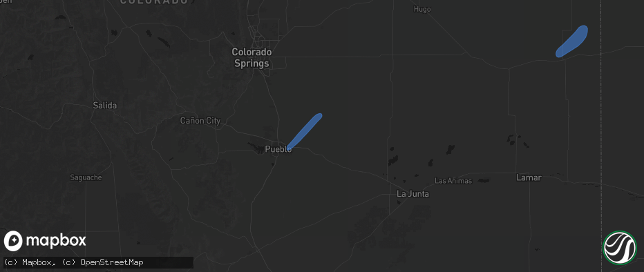 Hail map in Boone, CO on June 9, 2026