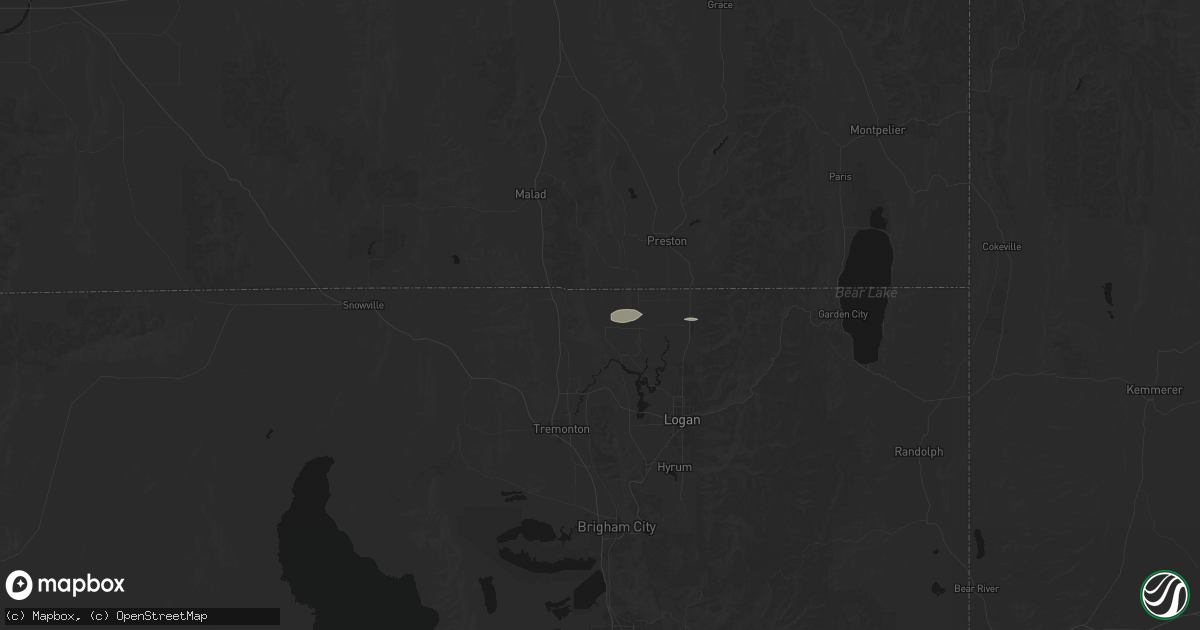 Hail map in Clarkston, UT on June 9, 2026