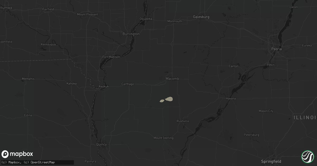 Hail map in Colchester, IL on June 9, 2026