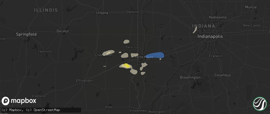 Hail map in Dennison, IL on June 9, 2026
