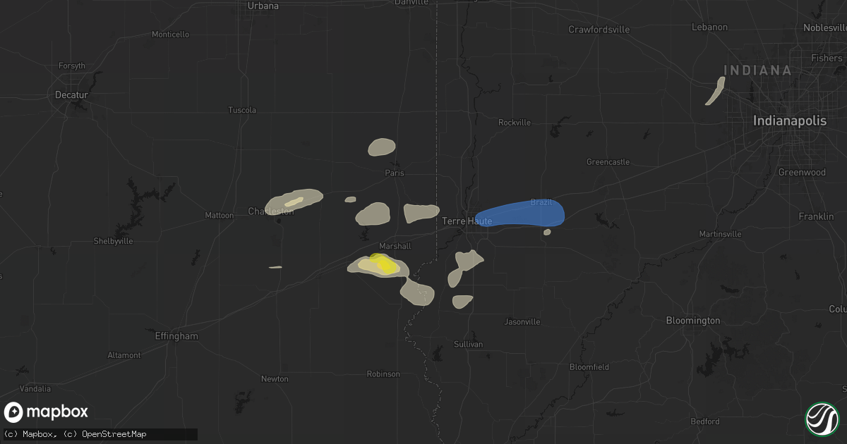 Hail map in Dennison, IL on June 9, 2026
