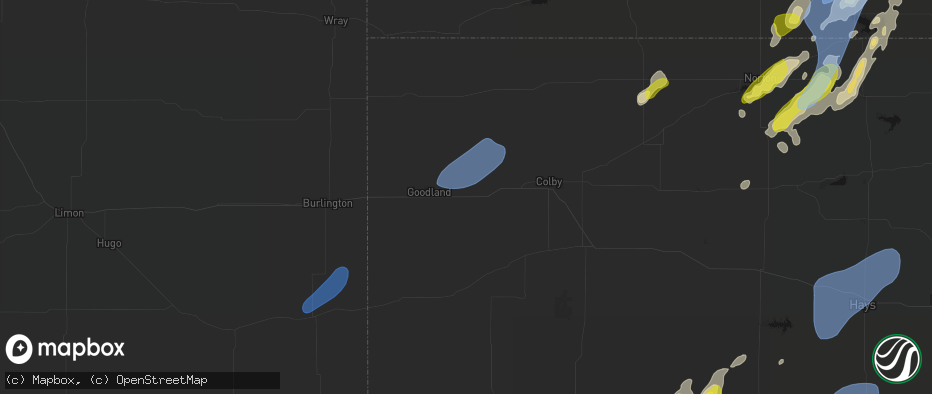 Hail map in Edson, KS on June 9, 2026