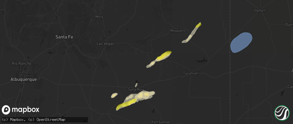 Hail map in Garita, NM on June 9, 2026