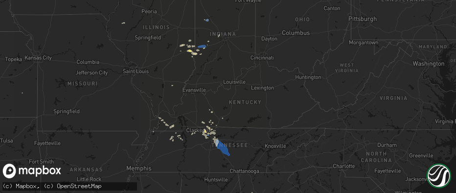 Hail map in Kentucky on June 9, 2026