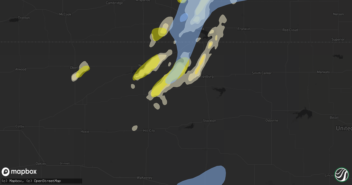 Hail map in Logan, KS on June 9, 2026