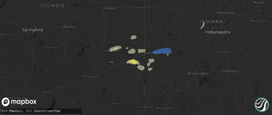 Hail map in Marshall, IL on June 9, 2026