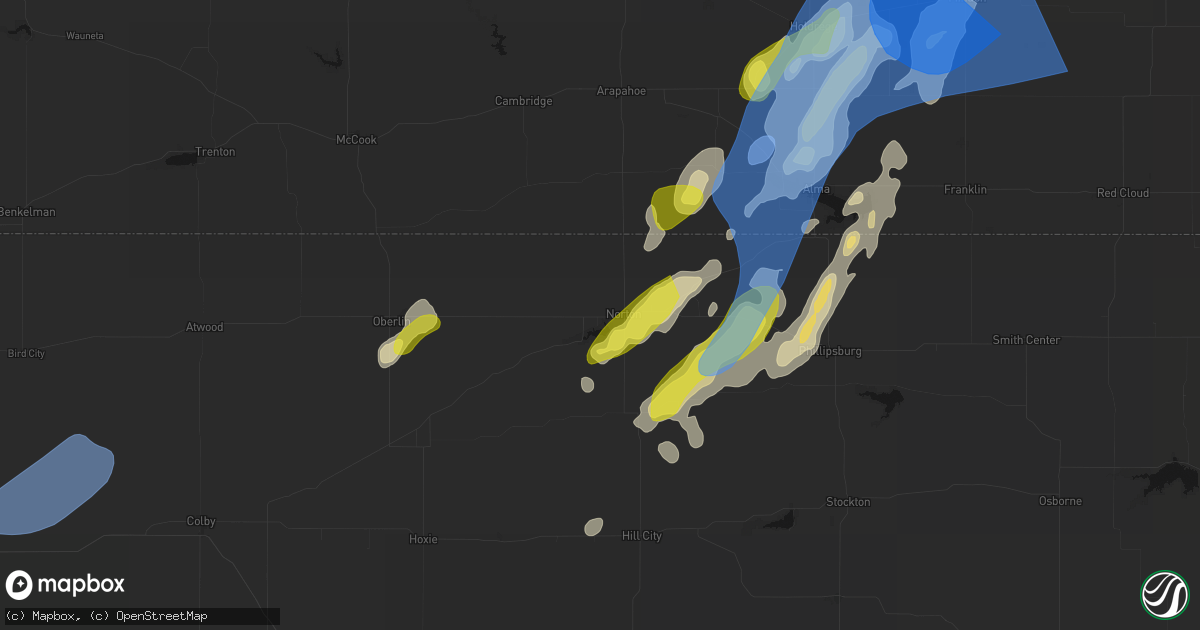 Hail map in Norton, KS on June 9, 2026