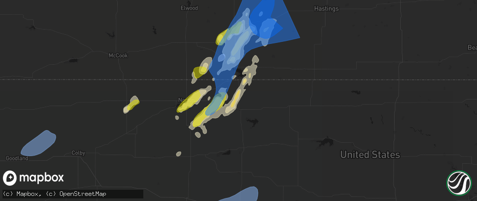 Hail map in Phillipsburg, KS on June 9, 2026