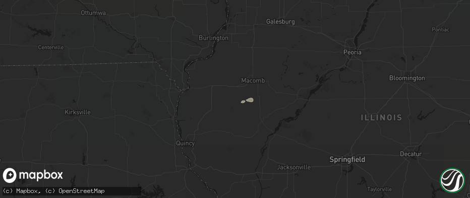 Hail map in Plymouth, IL on June 9, 2026