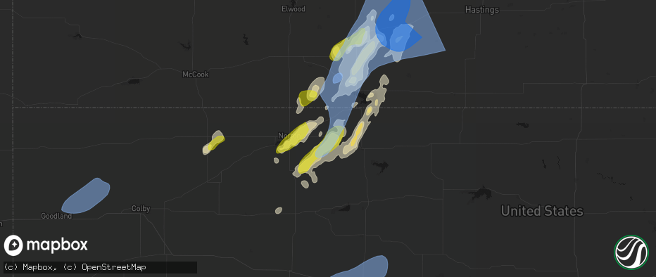 Hail map in Prairie View, KS on June 9, 2026