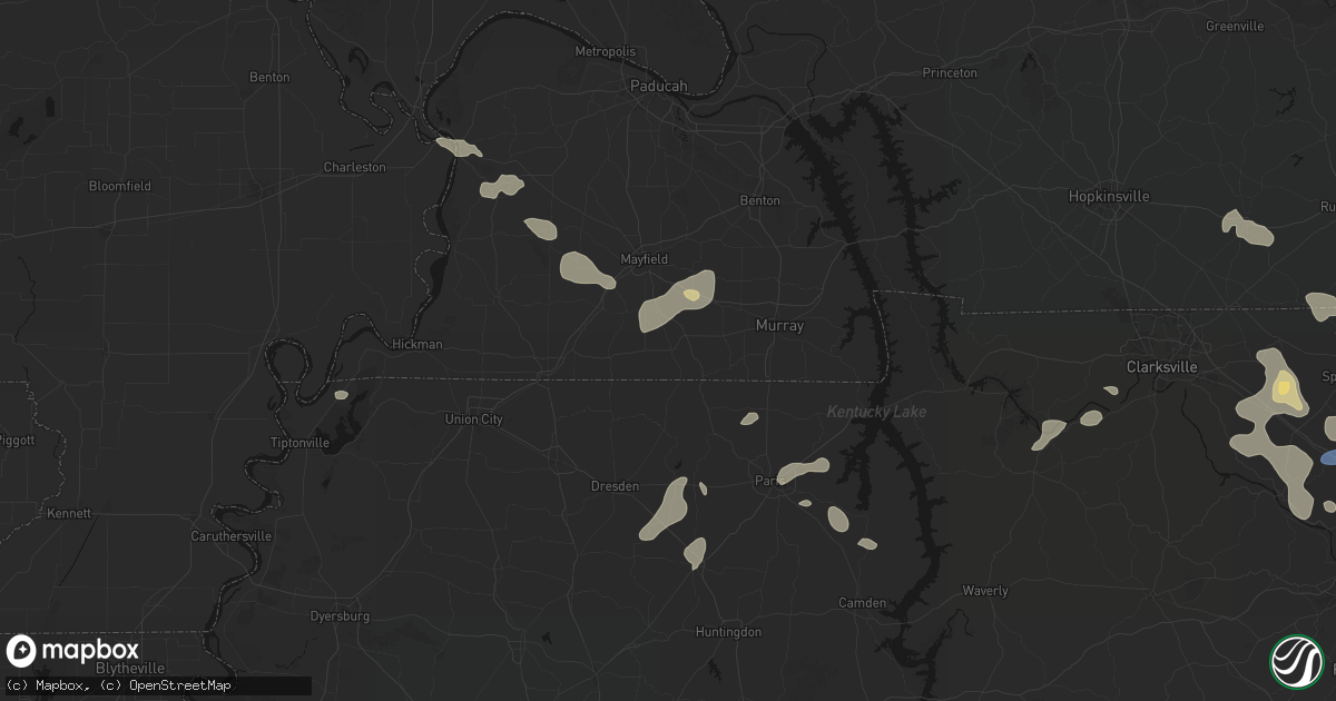 Hail map in Sedalia, KY on June 9, 2026