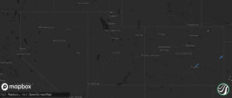 Hail map in Utah on June 9, 2026