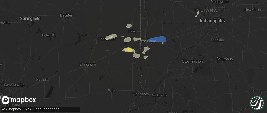 Hail map in West Union, IL on June 9, 2026