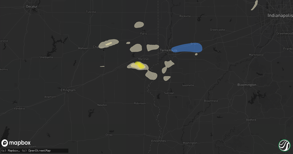 Hail map in West Union, IL on June 9, 2026