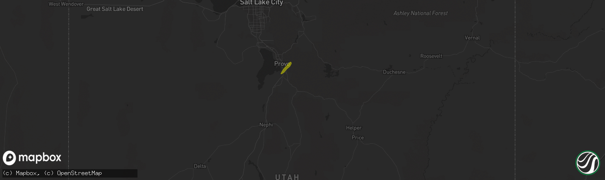 Hail map in Spanish Fork, UT on June 10, 2010