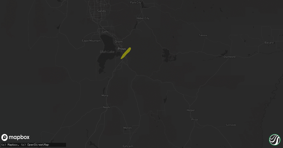 Hail map in Spanish Fork, UT on June 10, 2010