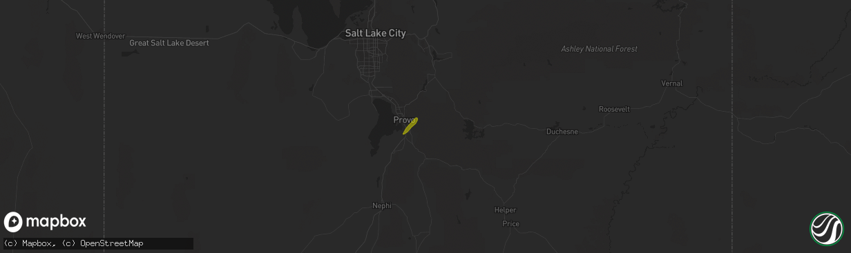 Hail map in Springville, UT on June 10, 2010