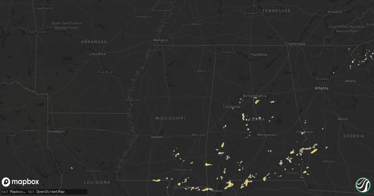 Hail map on June 10, 2011