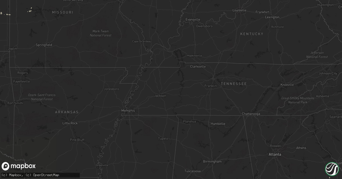 Hail map on June 10, 2012