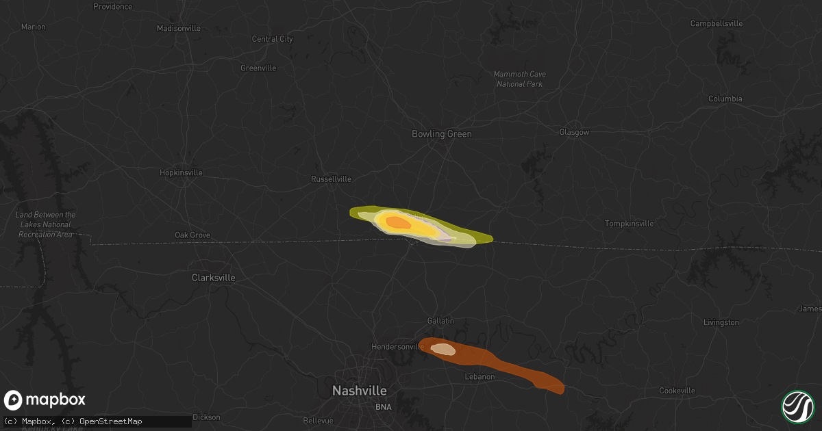 Hail map in Franklin, KY on June 10, 2013