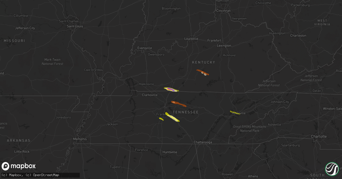 Hail map on June 10, 2013
